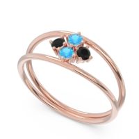 Petite Modern Double Line Pave Unmajjati Ring
