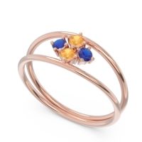 Petite Modern Double Line Pave Unmajjati Ring