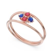 Petite Modern Double Line Pave Unmajjati Ring