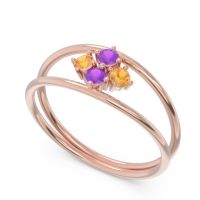 Petite Modern Double Line Pave Unmajjati Ring