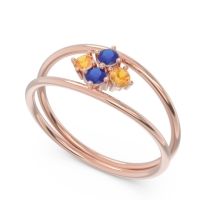 Petite Modern Double Line Pave Unmajjati Ring