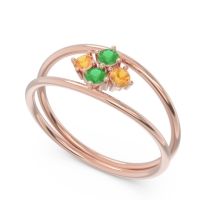 Petite Modern Double Line Pave Unmajjati Ring