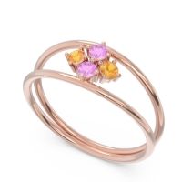 Petite Modern Double Line Pave Unmajjati Ring