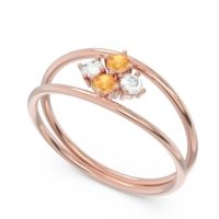 Petite Modern Double Line Pave Unmajjati Ring