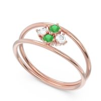 Petite Modern Double Line Pave Unmajjati Ring