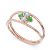 Petite Modern Double Line Pave Unmajjati Ring