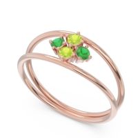 Petite Modern Double Line Pave Unmajjati Ring