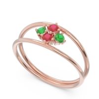 Petite Modern Double Line Pave Unmajjati Ring