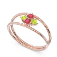 Petite Modern Double Line Pave Unmajjati Ring