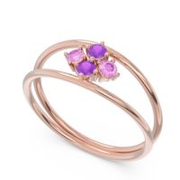 Petite Modern Double Line Pave Unmajjati Ring