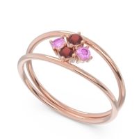 Petite Modern Double Line Pave Unmajjati Ring