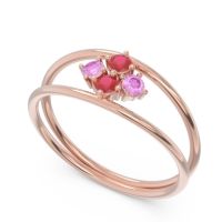 Petite Modern Double Line Pave Unmajjati Ring
