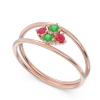 Petite Modern Double Line Pave Unmajjati Ring