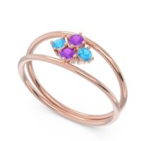 Petite Modern Double Line Pave Unmajjati Ring