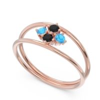 Petite Modern Double Line Pave Unmajjati Ring