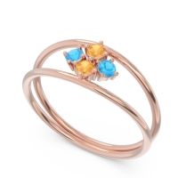 Petite Modern Double Line Pave Unmajjati Ring