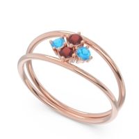 Petite Modern Double Line Pave Unmajjati Ring