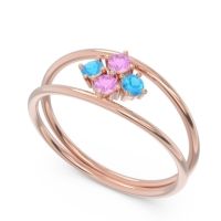 Petite Modern Double Line Pave Unmajjati Ring