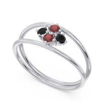 Petite Modern Double Line Pave Unmajjati Ring