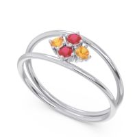 Petite Modern Double Line Pave Unmajjati Ring