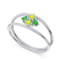 Petite Modern Double Line Pave Unmajjati Ring