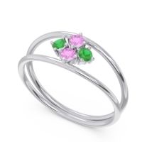 Petite Modern Double Line Pave Unmajjati Ring