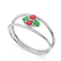 Petite Modern Double Line Pave Unmajjati Ring