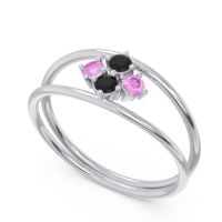 Petite Modern Double Line Pave Unmajjati Ring