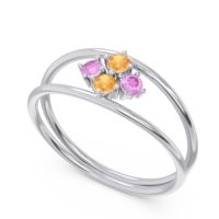 Petite Modern Double Line Pave Unmajjati Ring