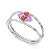Petite Modern Double Line Pave Unmajjati Ring