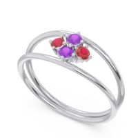 Petite Modern Double Line Pave Unmajjati Ring