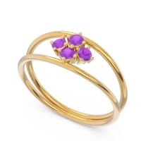 Petite Modern Double Line Pave Unmajjati Ring