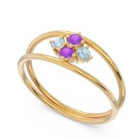 Petite Modern Double Line Pave Unmajjati Ring