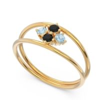 Petite Modern Double Line Pave Unmajjati Ring