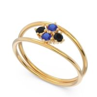 Petite Modern Double Line Pave Unmajjati Ring