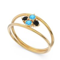 Petite Modern Double Line Pave Unmajjati Ring