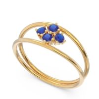 Petite Modern Double Line Pave Unmajjati Ring