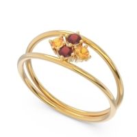 Petite Modern Double Line Pave Unmajjati Ring