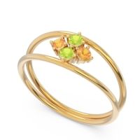 Petite Modern Double Line Pave Unmajjati Ring