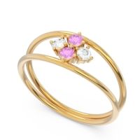Petite Modern Double Line Pave Unmajjati Ring