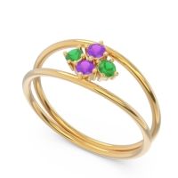 Petite Modern Double Line Pave Unmajjati Ring