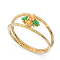 Petite Modern Double Line Pave Unmajjati Ring