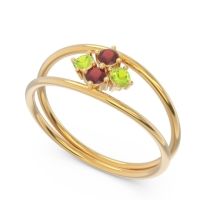 Petite Modern Double Line Pave Unmajjati Ring