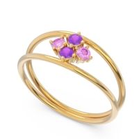Petite Modern Double Line Pave Unmajjati Ring
