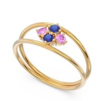 Petite Modern Double Line Pave Unmajjati Ring