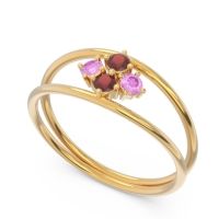 Petite Modern Double Line Pave Unmajjati Ring