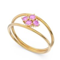 Petite Modern Double Line Pave Unmajjati Ring