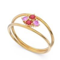 Petite Modern Double Line Pave Unmajjati Ring