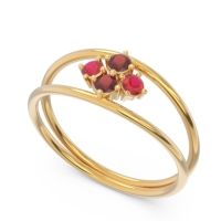 Petite Modern Double Line Pave Unmajjati Ring