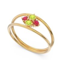 Petite Modern Double Line Pave Unmajjati Ring